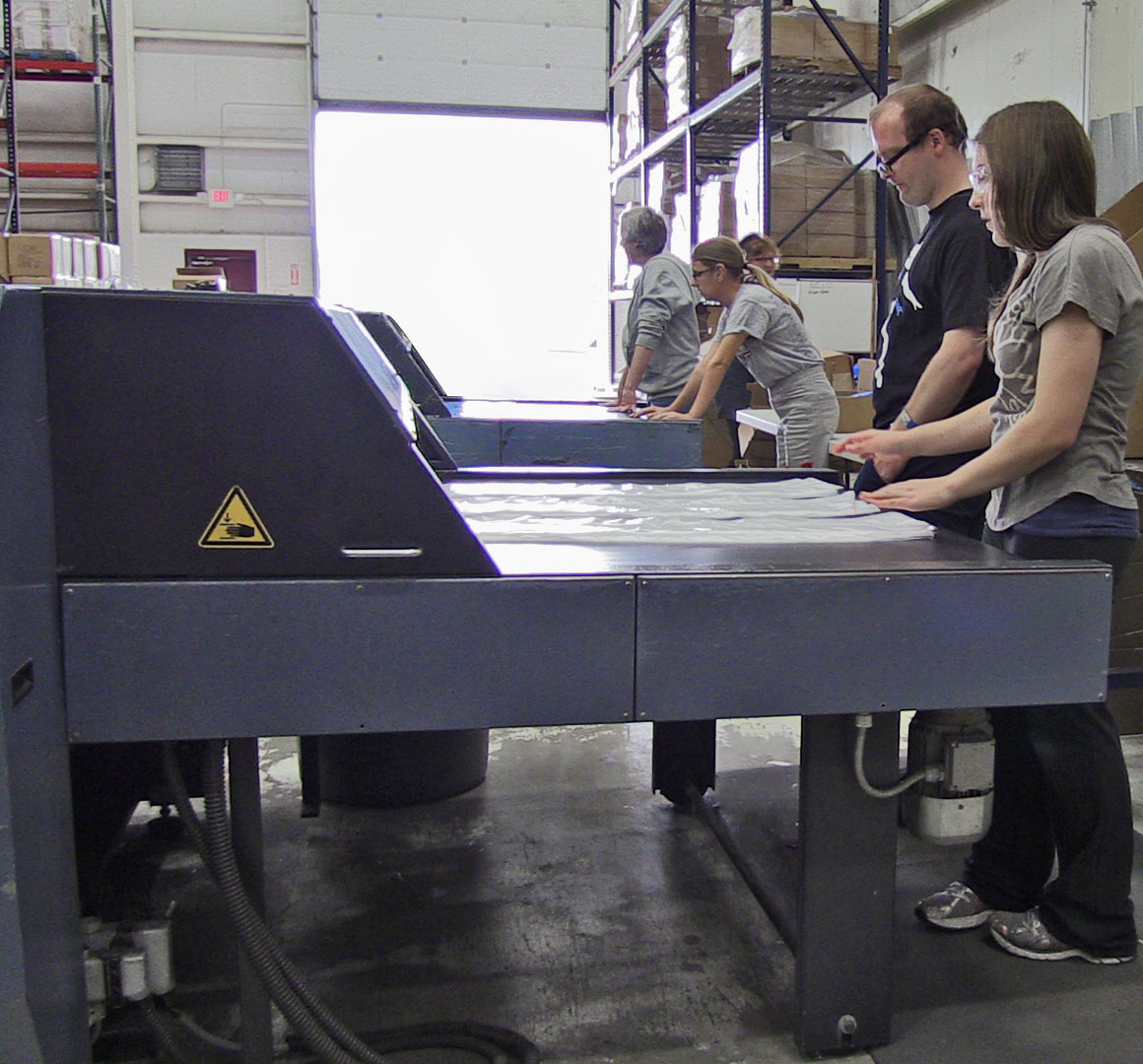 BSM Bottom Seal Machine converts film into finished bags.